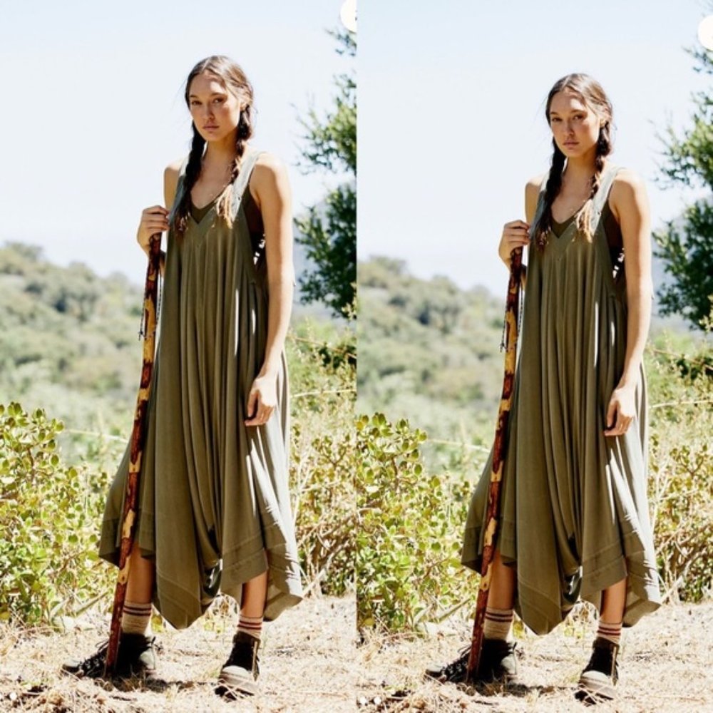NWT Free People Seven Stars Onesie Color: Army